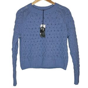 NWT Kendall & Kylie Dusty Blue Sweater size Medium